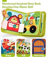 hahaland Toddler Busy Book Montessori Farm 20-in-1 Toy 1+ Year view 4