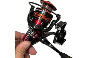 MuchWaterDesign ReelH Wall Mount Fishing Reel Holder 5 Pack (Medium - 2500-4000 Sized And Similar Reels, Black)
