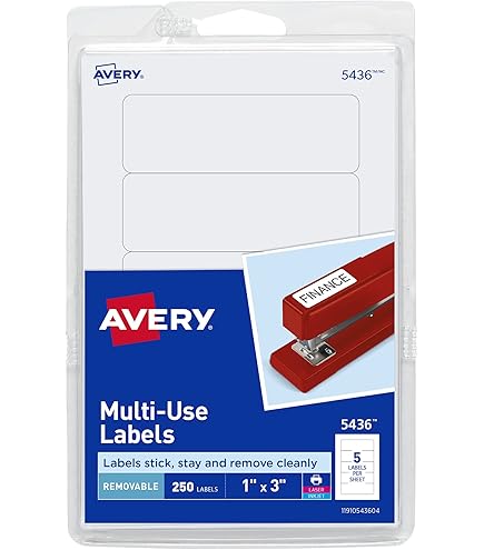 Amazon.com : Avery 05444 Removable Multi-Use Labels, 2-Inch x 4
