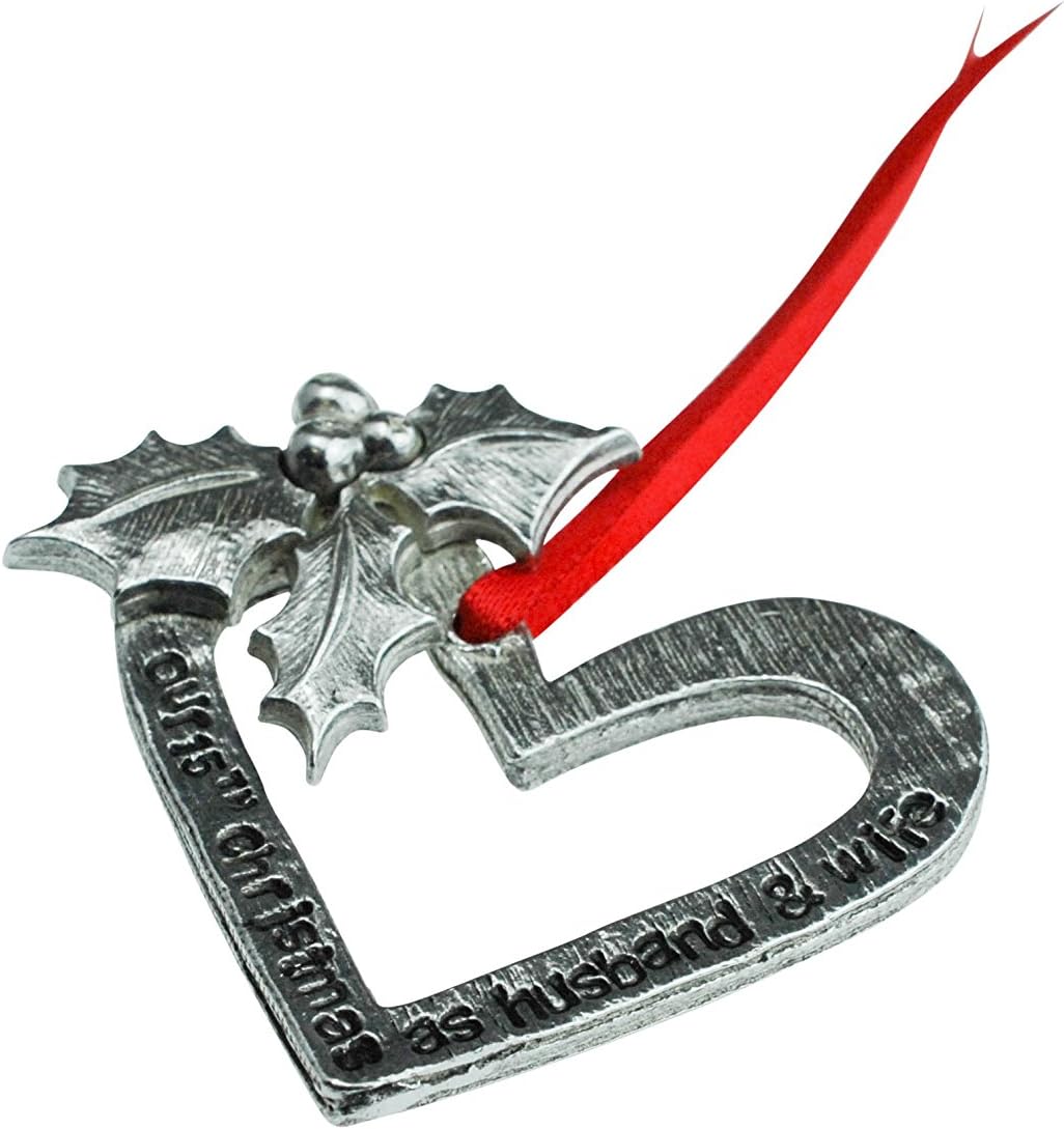 Our 15th Christmas As Husband & Wife - 15 YEAR Wedding Anniversary Christmas Tree Decoration, Black - Image 3