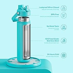 Insulated Water Bottle with Straw - Encool