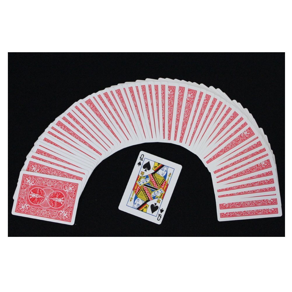 Mazzo di carte Bicycle per giochi di prestigio, retro rosso, fronte