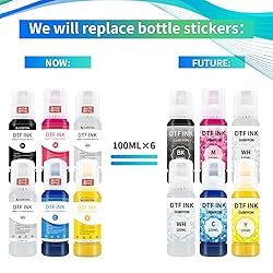 Auto-Fill DTF Ink, GUBFFON 600ML Refill Ink for