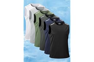 1-Pack Men's Sleeveless Tank Top Vest Quick-Dry Lightweight Casual Athletic Shirt for Travel & Sports Fashion Trendy