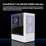 GAMDIAS Talos E3 Mesh Mid-Tower ATX Case with 3 ARGB Fans and Tempered Glass view 2