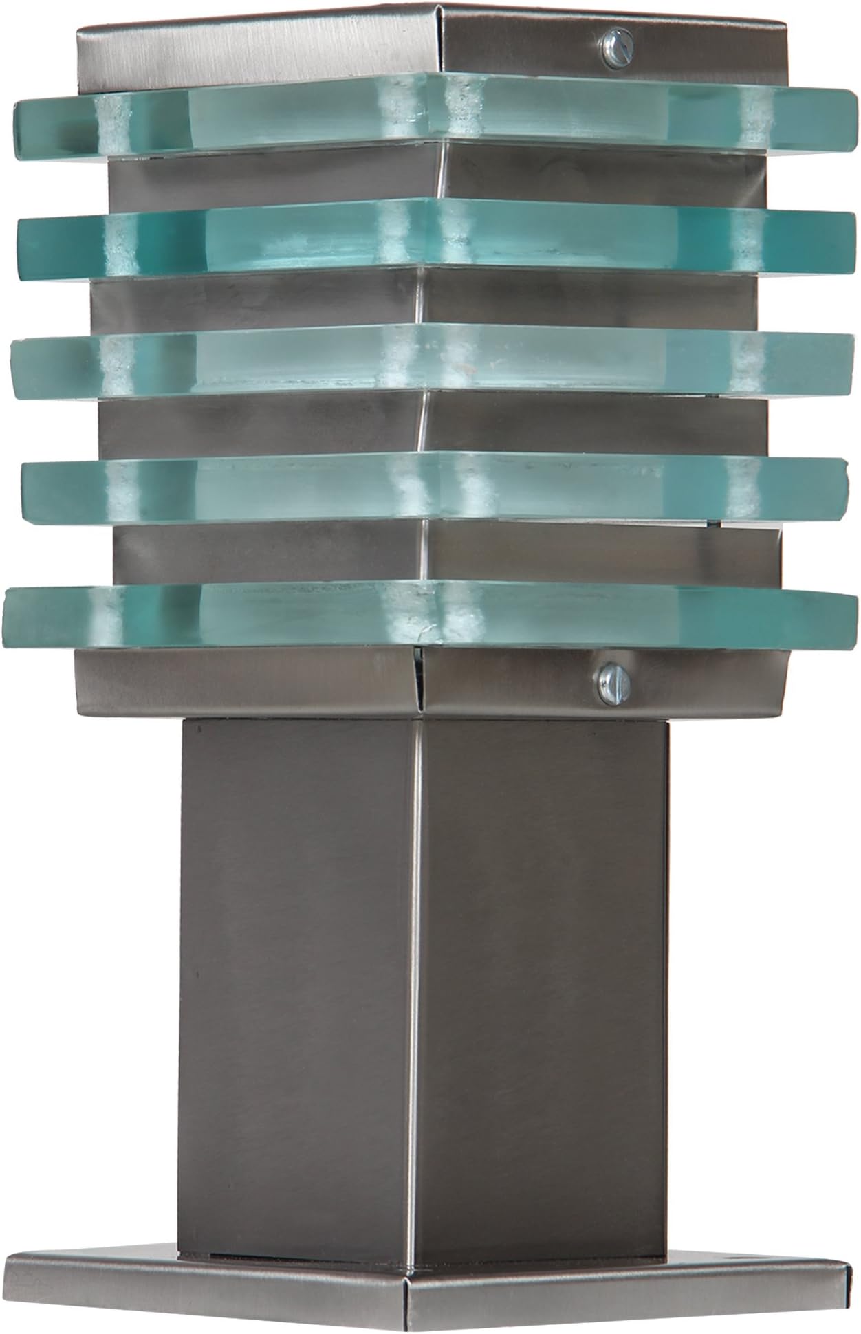 Lexton DL-043 Chrome Cuboidal Metal Frame Lamp Post (Multicolour)
