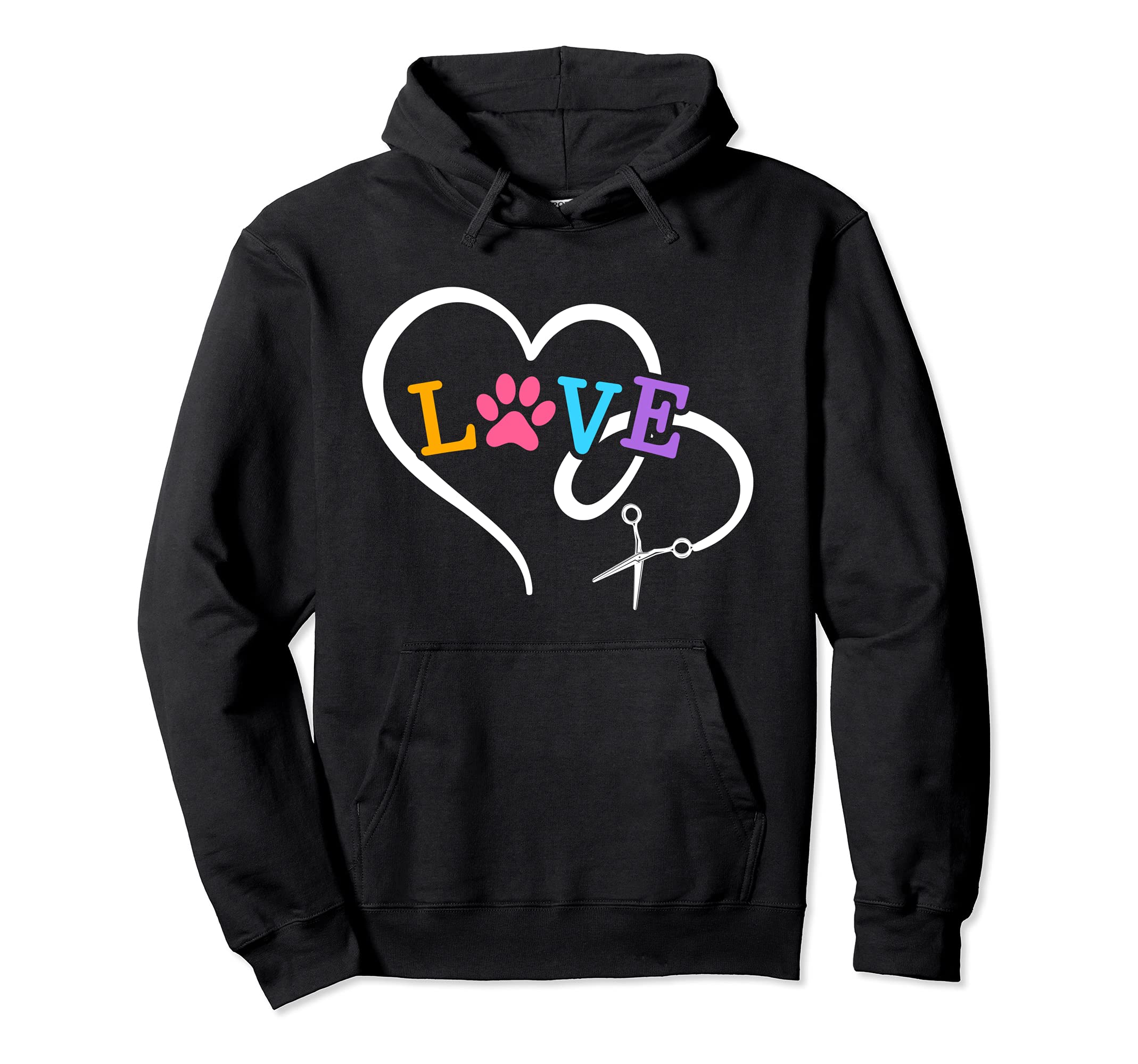Cute Dog Groomer Animal Heart Puppy Grooming Love Pullover Hoodie