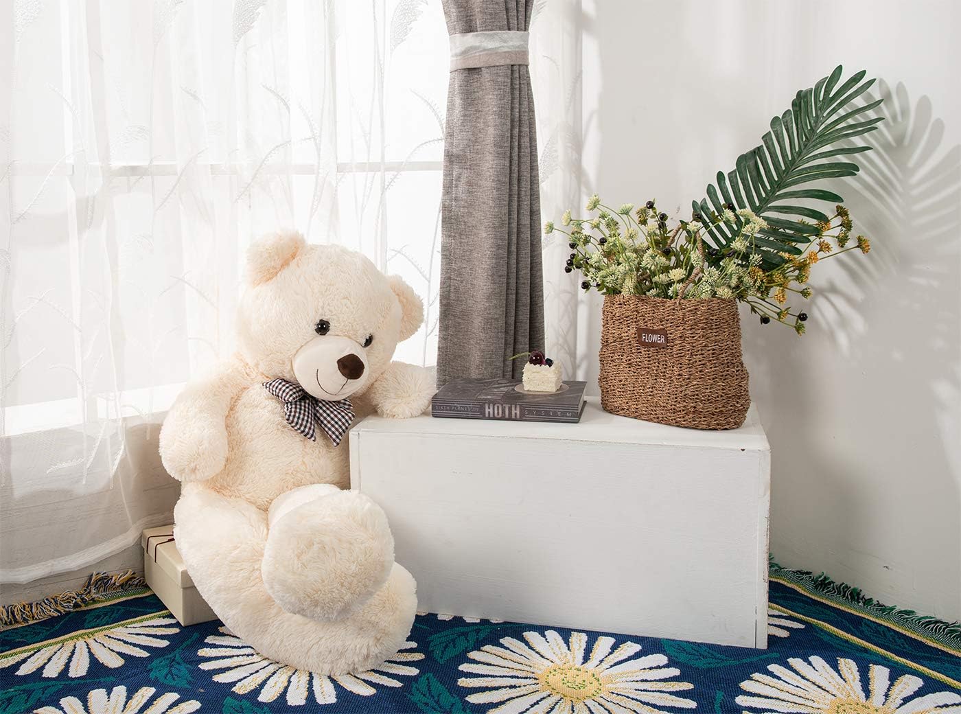 Misscindy Giant Teddy Bear Plush Stuffed Animals for Girlfriend or Kids 47 inch, (White): Toys & Games