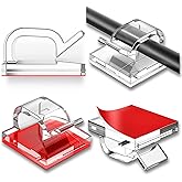 100 Pcs Cable Clips, Adhesive Cable Organizer Cord Holder Wire Clip Wire Management Self Adhesive Hooks Wire Holder for Office, Home(Transparent, 100PCS)