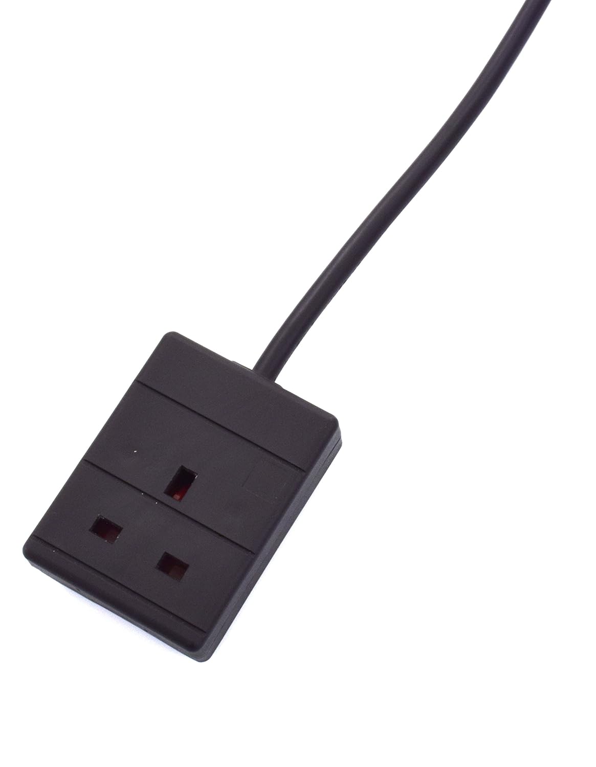 1 Gang Plug Socket Extension Lead Black Power Cable 1m Electrical DIY