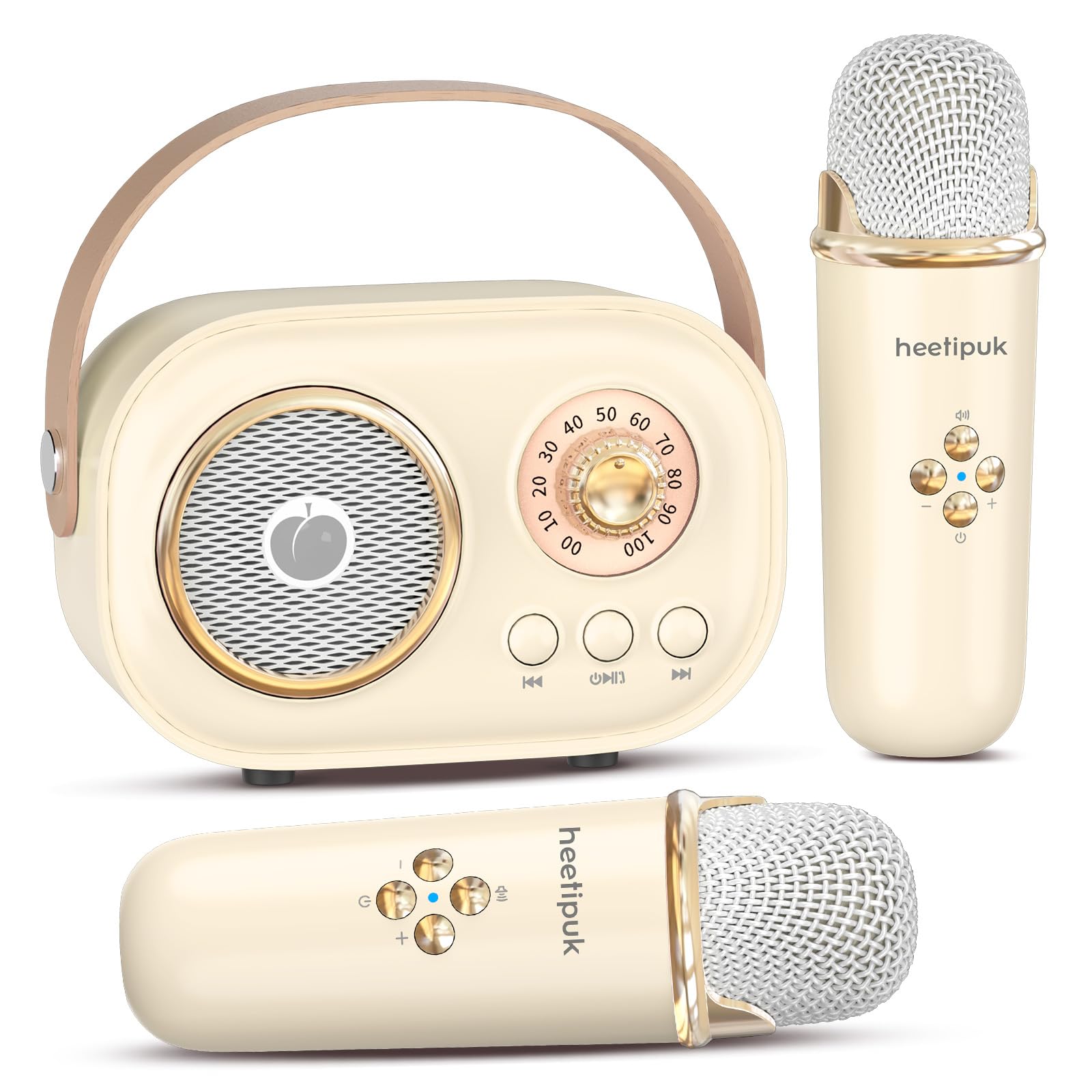 Mini Karaoke Machine for Kids Adults,Portable Bluetooth Speaker with 2 Wireless Microphones, Gifts Toys for Girls 3, 4, 5, 6, 7, 8+ Years Old Toddler Teens Birthday Family Home Party