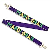 XOCARTIGE Beaded Purse Strap Replacement Mardi Gras Purse Strap Crossbody Shoulder Bag Strap Carnival Parade Party Favors