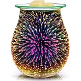 Wax Melt Warmer for Scented Wax- Glass Wax Melter for Home Fragrance with Removable Tray, Essential Oil Warmer Wax Cubes Burner Aroma Night Light for Home Office Bedroom Decor Gifts for Women