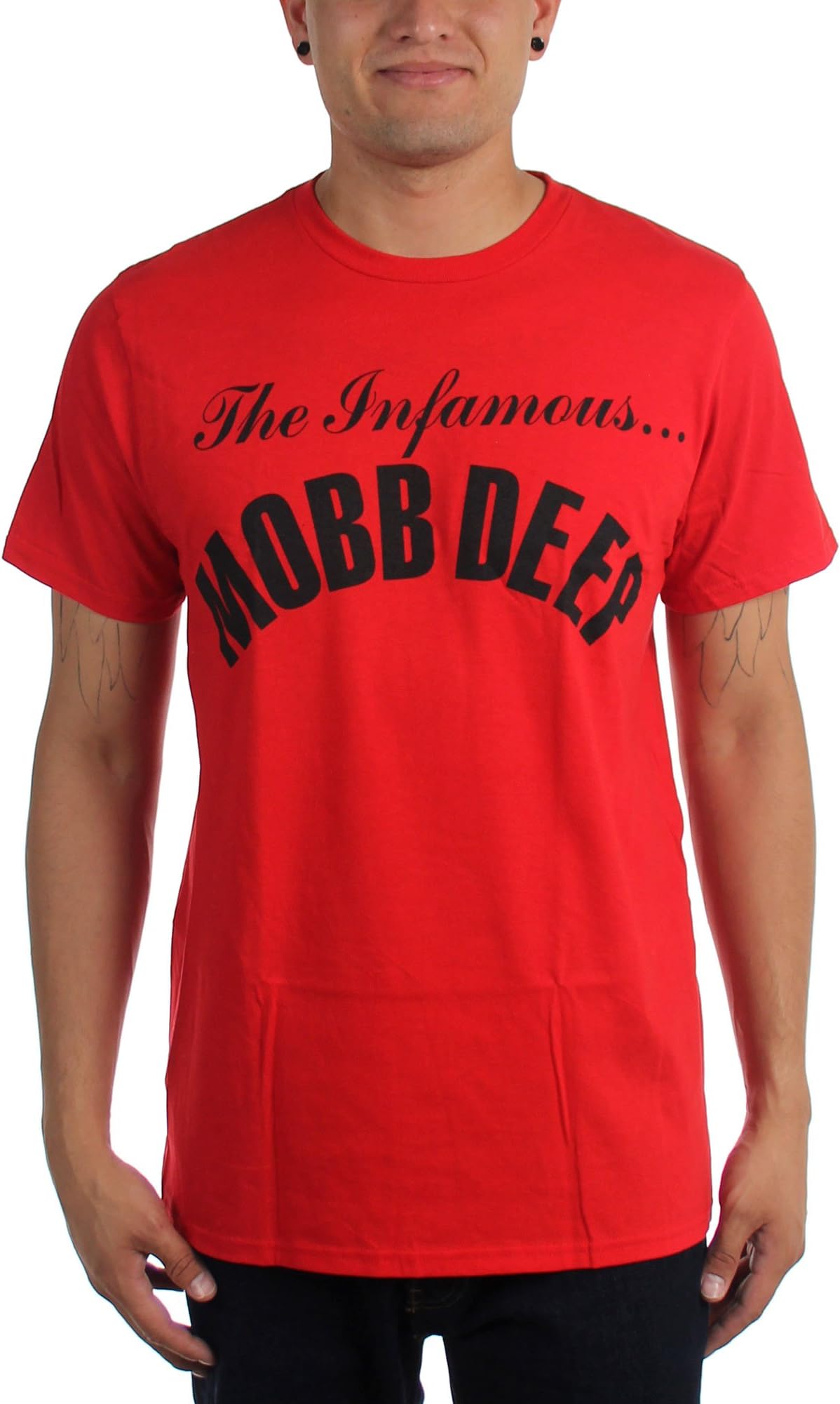 Mens Infamous on Red T-Shirt