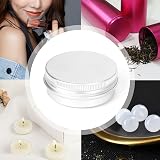 Gkhowiu 30pk Screw Top Metal Tins for Lip Balm, Cosmetics, Candles, Crafts view 4