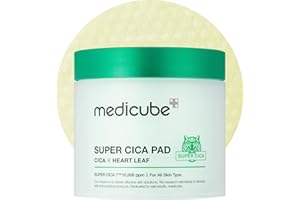 Medicube Super Cica Facial Toner Pads (70 Pads) - 88% Centella Asiatica to Soothe Sensitive Skin - Infused with Heartleaf for