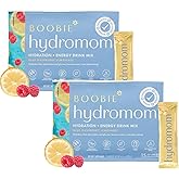 Boobie Hydromom Superfood Electrolyte Drink Mix, Blue Raspberry Lemonade | Refreshing Energy & Hydration Boost for Mamas | On-The-Go & Travel Essentials for Pregnancy, Lactation, & Beyond - 2 Pack