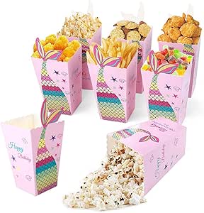 Sirena Dulces Cajas Bolsas, 36 Piezas Sirena Caja Palomitas ...