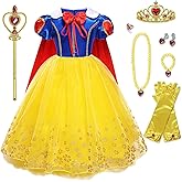 Chektin Princess Dress for Girls Halloween Costume Toddler Kids Birthday Party Cosplay Outfit with Accessories