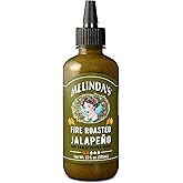 Melinda's Fire Roasted Jalapeño Hot Sauce with Aromatic Garlic - 12oz, 1 Pack - Gourmet Green Pepper Sauce Perfect for Grilled Meats & Veggies, Tacos, Eggs & More - Mild Heat, Keto, Vegan, Non-GMO