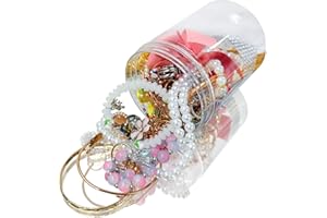 SMUOBT Mystery Jewelry Jar Bundle - 40-45 Piece Surprise Jewelry Box for Women,Gift Set (Necklace, Earrings, Rings,Kracelet,Keychain, Hair Clip) - Unique Birthday Gift for Her,