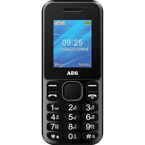 AEG M1220 - Dual SIM Handy mit 1.8' Farbdisplay, Bluetooth, Kamera und Taschenlampe - Schwarz
