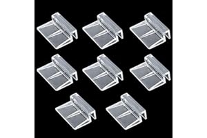 PENCK 8mm Clear Aquarium Glass Cover Clip Acrylic Replacement Fish Tank Glass Top Clips Support Holders for Rimless Aquariums, 8pcs
