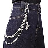 PINKPIN Skull Guitar Chain for Pants Wallet Chains Hip-Hop Double Layer Metal Pants Chain Unisex Streetwear Accessory for Men & Women Edgy Gothic Punk