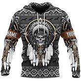 Personalized Native Tribal Hoodie, Indian Print Sweatshirt for Men & Women, Comfortable & Fashionable Casual Wear S-5XL