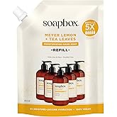 Soapbox Liquid Hand Soap Refill, Meyer Lemon & Tea Leaves, Gentle & Moisturizing Hand Wash for Kitchen and Bathroom, Vegan & Cruelty Free, 64oz Half Gallon Refill (Pack of 1)