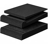 2 Pack Acoustic Isolation Pads, Studio Monitor Speaker Isolation Foam Pads, High Density Acoustic Foam Suitable for 5-6 Inch Speakers for Sound Improvement Prevent Vibrations (for 5'' Speakers)