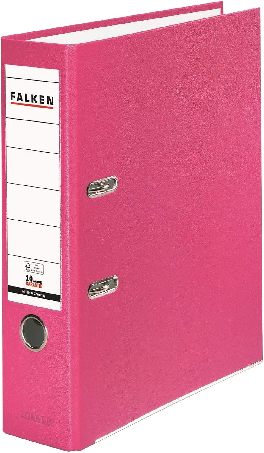 Original Falken PP-Color plastic files. Made in Germany. 8 cm wide DIN A4 pastel colour pink ring binder vegan file folder letter folder office folder plastic folder slotted folder