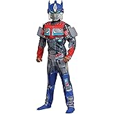 Optimus Prime Muscle Costume for Kids, Official Transformers Rise of the Beasts Padded Costume and Mask
