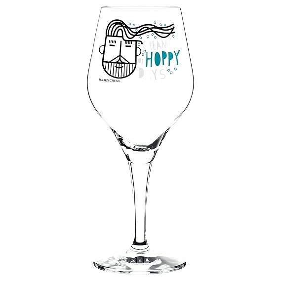 RITZENHOFF Craft Beer Bierglas von Julien Chung, aus Kristallglas, 250 ml, mit fünf Bierdeckeln