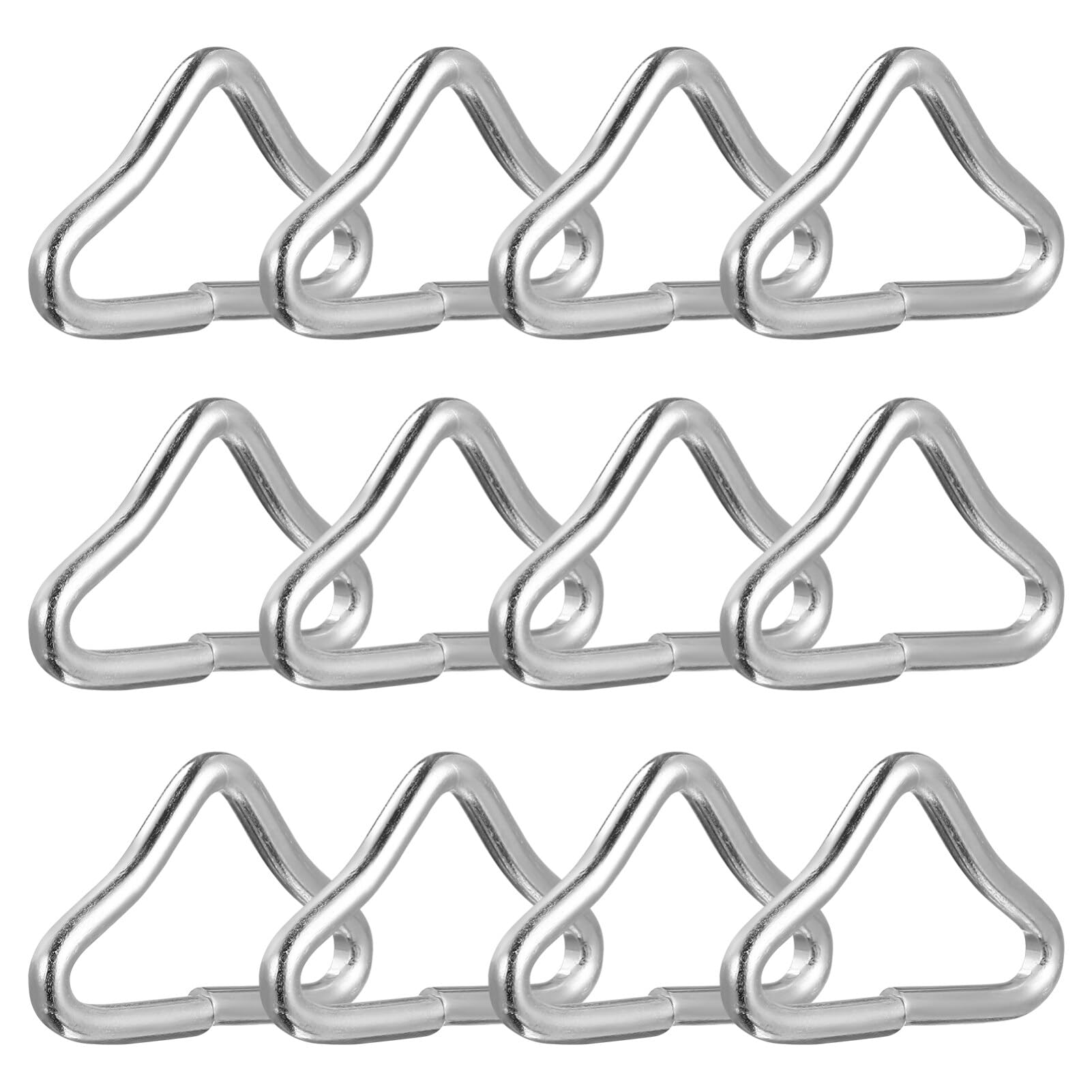 BESPORTBLE 20Pcs Silver Galvanised Steel Triangle Rings for Trampoline Replacement Parts, Bounce Enhancing Accessories, Multi-Purpose Use in Bags, Belts, and Crafts
