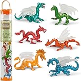 Safari Ltd Dragons Designer TOOB - 6 Mini Figurines Including Forest, Ice, Midnight Moon, Mountain, Cloud and Chinese Horned Dragon - Toy Figures for Boys, Girls &amp; Kids Ages 3+
