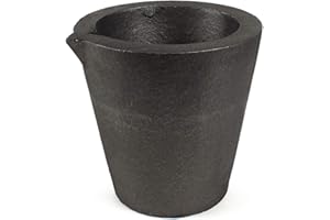 GIRtech Fusion SC Graphite Pouring Foundry Crucible for Metal Melting 2910F - Casting Refining Gold Silver Copper Brass Aluminum 5.71" x 5.38" x 5.51" Industrial Grade - High Temperature Resistance