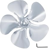 CG A65123 Metal Fan Blade Replacement, Diameter 12 inches, 5 Blades, Inner | diameter 5/16 inches, hole hub CW 23 degree support