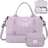 Weekender Bags for Women,Personal Item Travel Bag with Shoes Compartment,Overnight Travel Duffel Bag with Toiletry Bag