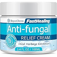 RoyceDerm Antifungal Cream for Skin: Anti-Fungal Cream for Jock Itch, Ringworm, Athlete's Foot & Rash Relief - Strong Fungal 