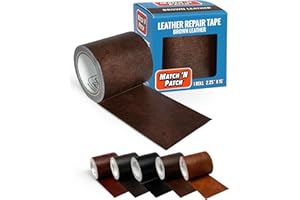 MATCH 'N PATCH Realistic Leather Repair Tape - Durable, Easy-to-Apply, Professional Grade, Versatile Use, Designed in North Carolina for Furniture Restoration, Home Decor & DIY - Brown - 15' x 2.25"