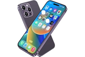 MEARAR Dummy Fake Promax Phone Compatible with iPhone 14, Non-Working Store Display, Kids Pretend Play Phone That Looks Real (Purple Home Screen)