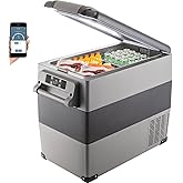 VEVOR 12 Volt Refrigerator, 58 Qt Car Refrigerator, Dual Zone Portable Freezer, Cooler Compressor Freezer with 12/24V DC and 110-240V AC, Freezer Fridge Cooler, for Car, Truck RV, Camping and Home Use