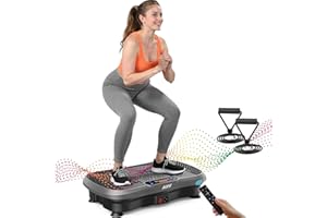AXV Vibration Plate Fitness Platform Exercise Machine Vibrating Shaking Full Body Shaker Workout Vibrate Stand Shake Board Sport Gym for Weight Loss Fat Burner for Women Men