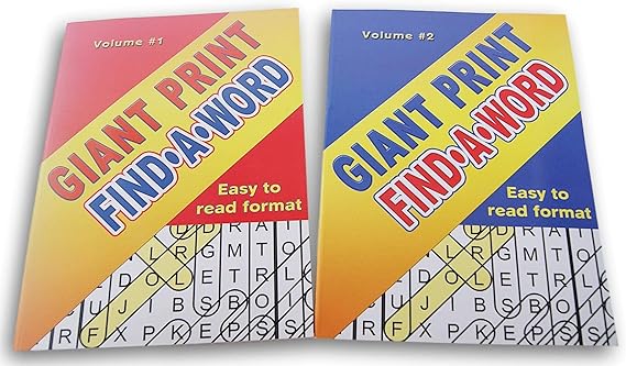 Amazon.com: Activity Books Big Print Find-A-Word Word Search Puzzle Set