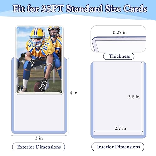 50 PCS TopLoaders Card Sleeves for Trading Cards, 3" x 4" Baseball Card Protectors Card Holder Fit for MTG, TCG, Stardard Cards Sports Cards in Saudi Arabia | Whizz Protective Sleeves 50 PCS TopLoaders Card Sleeves for Trading Cards, 3" x 4" Baseball Card Protectors Card Holder Fit for MTG, TCG, Stardard Cards Sports Cards in Saudi Arabia | Whizz Protective Sleeves