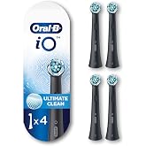 Oral-B iO Series Ultimate Clean Electric Toothbrush Replacement Brush Heads for an Oral-B Electric Toothbrush, 4 Count, Black