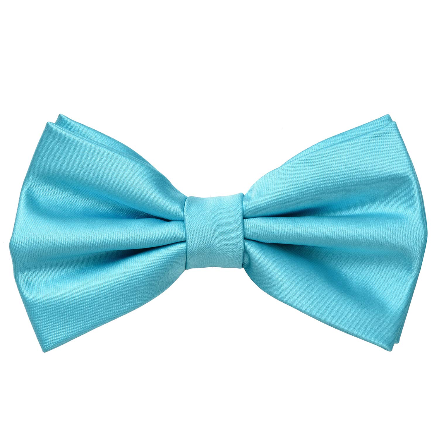 MASADA bow tie sky-blue - men's accessory in silk-look, continuously adjustable, handmade with hook closure - 12 x 6 cm