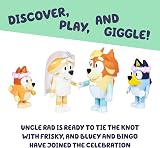 Bluey Wedding Time 4-Pack Figures | Uncle Rad Frisky Bingo Flower Girl Toy view 3