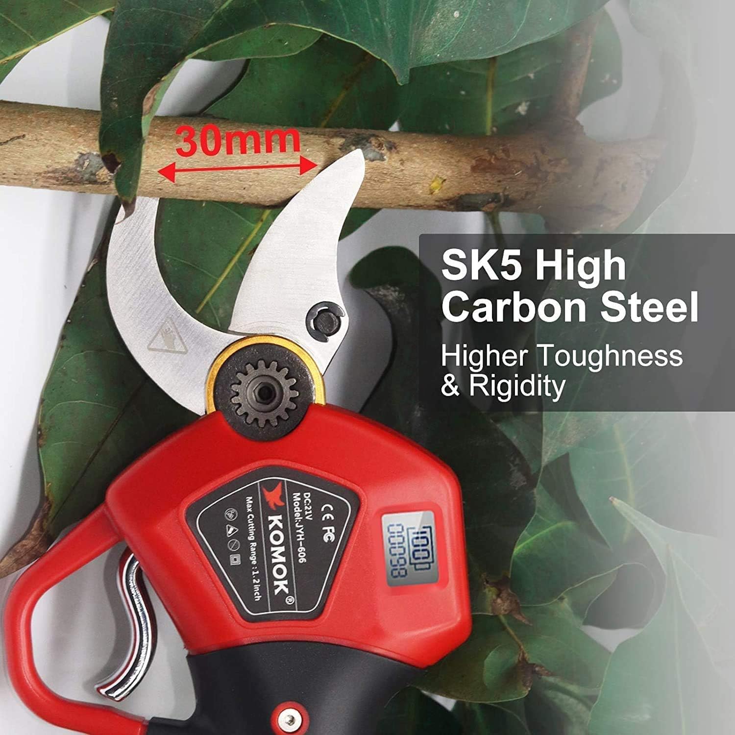 KOMOK Professional Cordless Pruner Electric Pruning Shears Tree Pruner